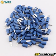 Insulated male flat terminals 0.8x2.8 mm WKK blue (pack of 100)