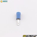 Insulated male flat terminals 0.8x2.8 mm WKK blue (pack of 100)