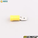 Terminali piatti maschio isolati 0.8x6.4 mm WKK giallo (lotto di 100)