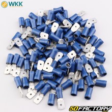 Insulated male flat terminals XNUMXxXNUMX mm WKK  blue (pack of XNUMX)