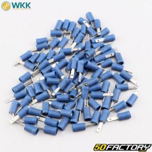 Terminali piatti maschio isolati 0.5x2.8 mm LKK blu (confezione da 100)