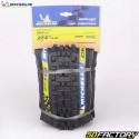 Pneu de bicicleta XNUMXxXNUMX (XNUMX-XNUMX) Michelin  DHXNUMX Racing  Linha TLR azul e amarela com hastes flexíveis