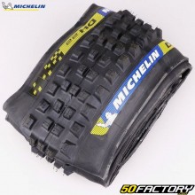 27.5x2.40 pneu de bicicleta (61-584) Michelin DH22 Racing Linha TLR azul e amarela com hastes flexíveis