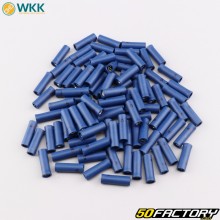 Cosses plates femelles entièrement isolées 0.5x2.8 mm WKK bleues (lot de 100)