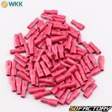 Flachsteckhülsen voll isoliert 0.8x4.8 mm WKK rot (100er Packung) 