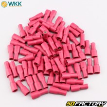 Fully insulated female flat terminals 0.5x4.8 mm WKK red (100 pieces)