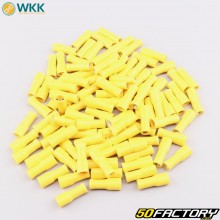 Fully insulated female flat terminals 0.8x6.8 mm WKK yellow (batch of 100)