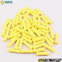 Terminali cilindrici (end to end) per cavi da 4.0 a 6.0 mm² WKK giallo (lotto di 100)