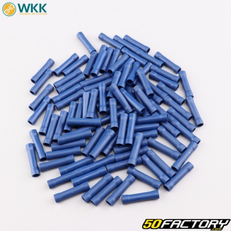 Zylindrische Anschlüsse (Ende an Ende) für 1.5 bis 2.5 mm² Kabel WKK blau