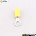 Insulated eyelet terminals Ø5.3 mm WKK yellow (batch of 100)