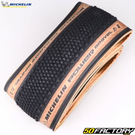 Pneumatico per bicicletta 650Bx50 (50-584) Michelin Power Gravel Competition Line TLR fianchi beige con tallone morbido