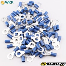 Terminali ad occhiello isolati Ø6.4 mm WKK blu (confezione da 100)