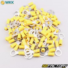 Insulated eyelet terminals Ø10.5 mm WKK yellow (batch of 100)