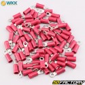 Cosses à œillet isolées Ø3.2 mm WKK rouges (lot de 100)