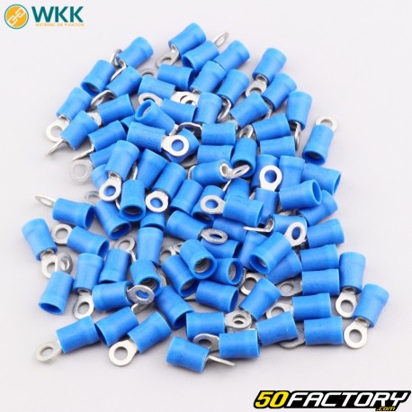 Terminais de ilhó isolados Ø3.7 mm WKK azul (pacote de 100)