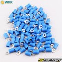 Cosses à œillet isolées Ø3.7 mm WKK bleues (lot de 100)