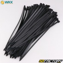 Collarines de plástico (rilsan) XNUMXxXNUMX mm WKK  negro (paquete de XNUMX)