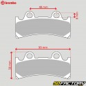 Plaquettes de frein avant carbone céramique Yamaha YZF 750, FZR 1000, Triumph Daytona Super III 900 Brembo