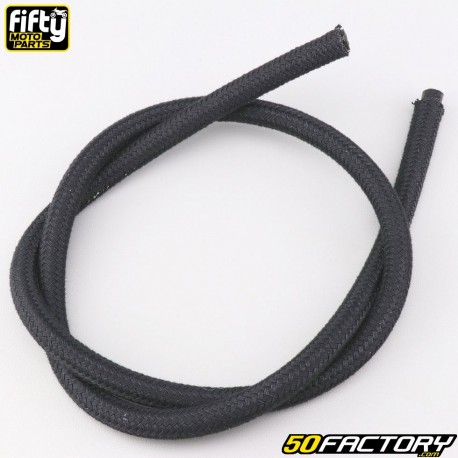 Tubo carburante tessile 5x10 mm Fifty nero (1 metri)