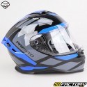 Capacete integral Vito Presto cinza, preto, azul (ECE 22.06)