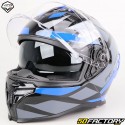 Integralhelm Vito Presto grau, schwarz, blau (ECE XNUMX)