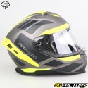 Casco integral Vito Presto gris, negro, amarillo (ECE XNUMX)