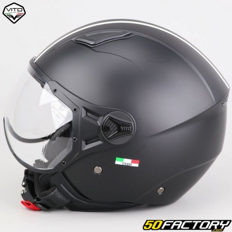 Jet helmet Vito Moda Notte matt black (ECE 22.06)