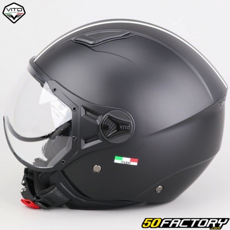 Casco jet Vito Moda Notte negro mate (ECE 22.06)