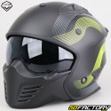 Casco modular Vito Bruzano negro y amarillo fluo mate (ECE XNUMX)