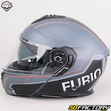 Casco modular Vito Furio negro mate y rojo (ECE XNUMX)