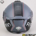 Casco modulare Vito Furio nero opaco e rosso (ECE 22.06)