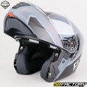 Vito Furio modular helmet matt black and red (ECE 22.06)