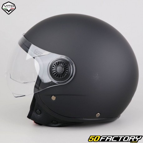 Casco jet Vito Loreto negro mate (ECE 22.06)