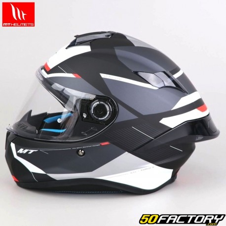 Casco integral MT Helmets Targo S Kay B2 negro, gris y rojo mate