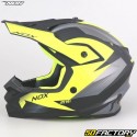 Casque cross enfant Nox N761 Fusion noir, jaune fluo, gris mat