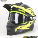 Casque cross enfant Nox N761 Fusion noir, jaune fluo, gris mat