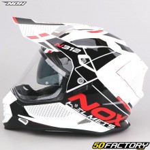 Helmet Enduro Nox N312 Drone white, red