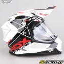 Casco de enduro Nox N312 Drone blanco, rojo