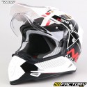 Helmet Enduro Nox N312 Drone white, red