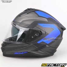 Casque intégral Nox N304S Carver noir mat, bleu