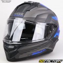 Casque intégral Nox N304S Carver noir mat, bleu