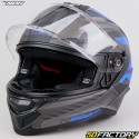 Casco integral Nox  NXNUMXS Carver negro mate, azul