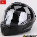 Capacete modular MT Helmets Atom 2 SV Sólido A1 preto brilhante