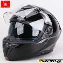 Capacete modular MT Helmets Atom 2 SV Sólido A1 preto brilhante