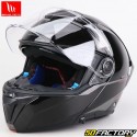 Capacete modular MT Helmets Atom 2 SV Sólido A1 preto brilhante