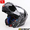 Capacete modular MT Helmets Atom 2 SV Sólido A1 preto brilhante