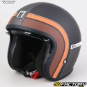Jet helmet Nox Next Traker matte black, brown and orange