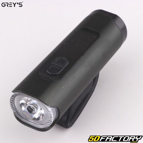 Luz frontal recarregável de 2 LEDs para bicicleta da Grey (3 funções)