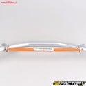 Guidon enduro vintage alu Ø22 mm Tommaselli argent avec barre orange