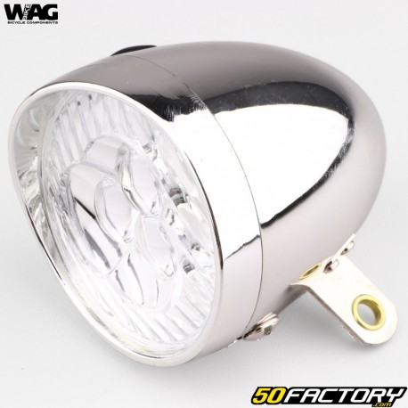 Wag Bike round front light XNUMX LEDs Retro  chromium